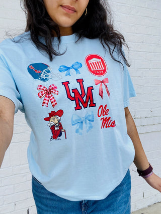 UM Comfort Color Baby Blue Tee- Curvy,game day,Tops-Ace of Grace Women's Boutique
