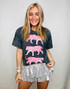 Mineral Washed Pink Tiger Graphic Tee- GRAPHIC TEE, graphic tees, MINERAL WASHED, SOFT TEE, TEE, TIGER, TIGER PRINT, tigers-Ace of Grace Women's Boutique
