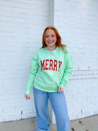 In my Merry Era Sweatshirt- clothing, Curvy, merry, MERRY CHRISTMAS, Seasonal, Tops-Ace of Grace Women's Boutique