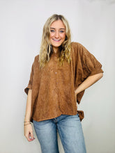 Brownie Corduroy Button Down Top