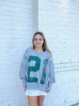 21 Varsity Pullover- 21, clothing, Free people, pullover, Tops, Varsity-Ace of Grace Women's Boutique