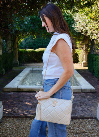 Caroline Hill - Madelyn Clutch/Crossbody - Pearl Quilted LD- -Ace of Grace Women's Boutique