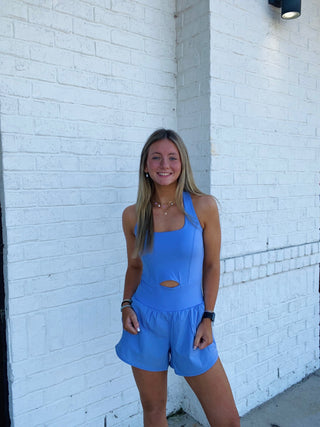 One Piece Cut Out Athletic Romper- Athleisure,athlete,athletic,athletic one piece,athletic romper,clothing,dresses & rompers,Free people,Runsie,Sale-Ace of Grace Women's Boutique