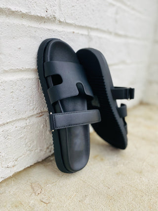 Black Viral Slide Sandals- BLACK, BLACK SANDALS, platform sandals, SANDALS, Shoes, SLIP ON SANDALS, Viral-Ace of Grace Women's Boutique