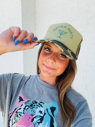 Extra Dirty Martini Trucker Hat- Accessories,accessory,camo hat,HAT,hats,trucker hat,trucker hats-Ace of Grace Women's Boutique