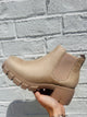 Tan Platform Suede Booties- ankle boots, BOOTS, nude boots, SHOES, suede boots, tan boots, taupe boots-Ace of Grace Women's Boutique