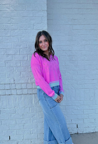 Soft Long Sleeve Pink Top- clothing,fall clothes,LIGHT PINK,LIGHT PINK TOP,LONG SLEEVE,long sleeve top,long sleeves,pink,pink and blue,pink long sleeve,Sale,SOFT,soft shirt,SOFT TEE,Tops-Ace of Grace Women's Boutique