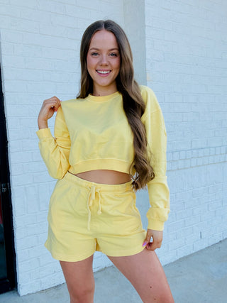 Long Sleeve Lounge Set | 2 colors- clothing, CREAM, Loungewear, Sets, YELLOW-Ace of Grace Women's Boutique