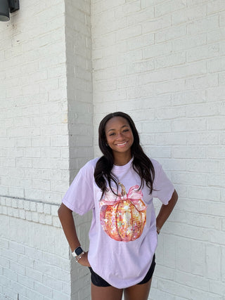 Disco Pumpkin CC Tee- clothing,Curvy,DISCO,DISCO BALL,FALL,fall clothes,HALLOWEEN,PLUS,Seasonal,Tops-Ace of Grace Women's Boutique