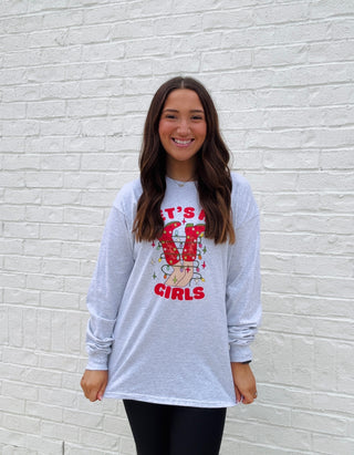 Let’s HO Girls Long sleeve T-Shirt- BOOTS,CHRISTMAS,CHRISTMAS CHEER,CHRISTMAS GRAPHIC TEE,Christmas Longsleeve,CHRISTMAS SHIRT,christmas sweatshirt,Christmas tee,christmas top,Christmas tshirt,Christmass tree,clothing,Funny,Ho,Lights,MERRY CHRISTMAS,MERRY CHRISTMAS Y’ALL,Sale,Santa,Seasonal,Tops-Ace of Grace Women's Boutique