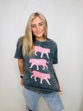 Mineral Washed Pink Tiger Graphic Tee