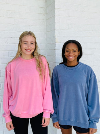 Oversized Mineral Washed Sweatshirt- Acid,blue,mineral,MINERAL WASH,MINERAL WASHED,oversized,oversized sweater,oversized sweatshirt,OVERSIZED TEE,OVERSIZED TOP,pink,Tops-Ace of Grace Women's Boutique