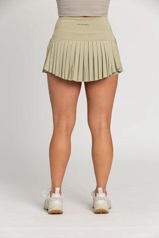 GOLD HINGE Pleated Skirt - Pale Moss- Athleisure, Bottoms, gold hinge, hinge, skirt, TENNIS, tennis skirt, Tennis skort-Ace of Grace Women's Boutique