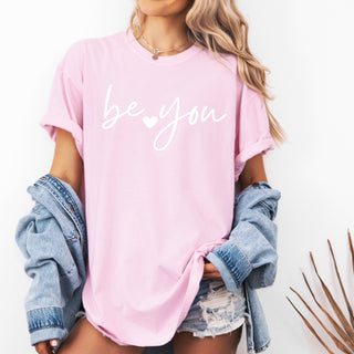 Be You T-Shirt • Allie from Alabama • NEW COLORS- Allie, Allie from alabama, Be you, butterflies, butterfly, butterfly tee, clothing, COMFORT COLOR, Curvy, graphic, GRAPHIC TEE, Graphic Tees, graphic tshirt, Tops, You matter-Baby Pink-S-Ace of Grace Women's Boutique