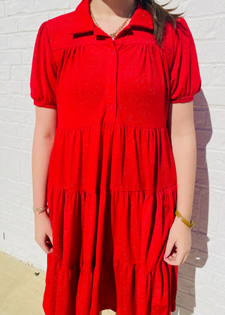 Red Sparkly Dress- CHRISTMAS,church dress,dress,dresses & rompers,plus size,plus size dress,Seasonal,SPARKLE,SPARKLY-Ace of Grace Women's Boutique