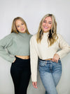 Long Sleeve Ribbed Crop Sweater- cropped sweater, FALL, fall clothes, fall transition, knit sweater, SWEATER., winter-Ace of Grace Women's Boutique