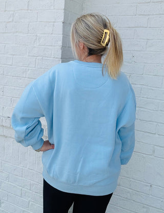Lulu Mac Sweatshirt - Light Blue Leopard- comfy sweatshirt,Curvy,LEOPARD,Lulu,Lulu mac,oversized sweatshirt,PLUS,plus size,plus sweatshirt,sweatshirt,SWEATSHIRTS,Tops-Ace of Grace Women's Boutique