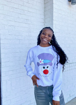 Snowman Sweatshirt- clothing,Curvy,Frosty,PLUS SIZE TOP,Snowman,TOP,Tops-Ace of Grace Women's Boutique