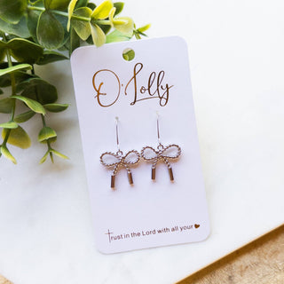 O’Lolly Silver Simple Bow Earrings- earring,EARRINGS,Jewelry,o'lolly,SILVER,silver earrings-Ace of Grace Women's Boutique