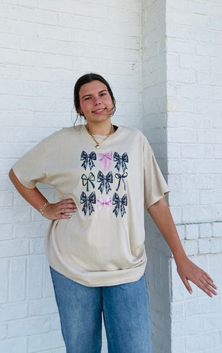 Camo Bow Graphic Tee- camo,camo shirt,camo top,Camouflage,Curvy,graphic,GRAPHIC TEE,Tops-Ace of Grace Women's Boutique