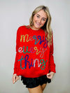 Queen Of Sparkles Merry Everything Top- QUEEN, queen of sparkles, QUEEN OF SPARKLES PLUS SIZE, QUEEN OF SPARKLES SWEATER-Ace of Grace Women's Boutique