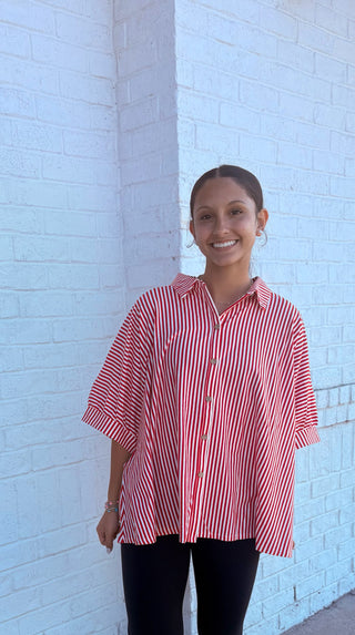Woven Striped Boxy Top | Multiple colors- clothing,Curvy,ROOMY,Seasonal,Stripe,STRIPED,STRIPED TOP,stripes,Tops-Ace of Grace Women's Boutique