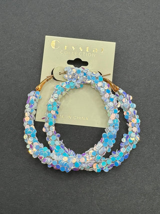 Sparkly Hoop Earrings- Jewelry, LIVESALE, Sale-Ace of Grace Women's Boutique