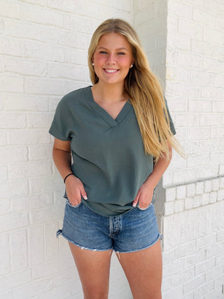 V-Neck Dolman Top- Dolman,Perfect for work,summer work top,Tops,work,WORK SHIRT,Work tank,WORK TOP,WOVEN,WOVEN TOP-Ace of Grace Women's Boutique