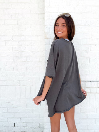 Oversized Boyfriend Tee- Curvy,Neon,oversized,OVERSIZED TEE,OVERSIZED TOP,PLUS,plus size,Slouchy,Tops-Ace of Grace Women's Boutique