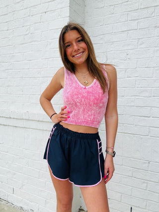 Pleated Athletic Shorts- ACTIVE SHORTS, Athleisure, athlete, athletic, athletic shorts, black shorts, blue shorts, Bottoms, clothing, easy, flowy shorts, Free people, HIGH RISE SHORTS, pink shorts, shorts, SUMMER SHORTS, swing shorts, TIGER, tigers-Ace of Grace Women's Boutique