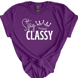 Stay Classy T-Shirt • Miranda- clothing, Corn dip, Curvy, Miranda, Tops-Purple-S-Ace of Grace Women's Boutique