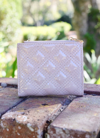Monica Double Zip Wallet Nude Patent- -Ace of Grace Women's Boutique