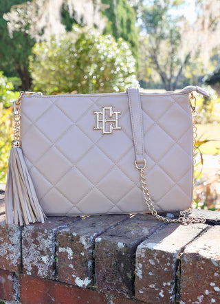 Caroline Hill - Madelyn Clutch/Crossbody Tan Quilted LD- bags,caroline hill,CAROLINE HILL PURSE,PURSE-Ace of Grace Women's Boutique