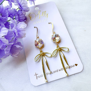 O’Lolly Drop Bow Earrings- BOWS,earring,EARRINGS,Jewelry-Ace of Grace Women's Boutique