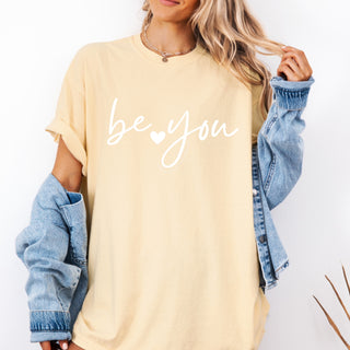 Be You T-Shirt • Allie from Alabama • NEW COLORS- Allie, Allie from alabama, Be you, butterflies, butterfly, butterfly tee, clothing, COMFORT COLOR, Curvy, graphic, GRAPHIC TEE, Graphic Tees, graphic tshirt, Tops, You matter-Yellow-S-Ace of Grace Women's Boutique