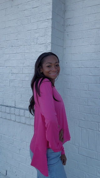 Flowy Long Sleeve Top- clothing,flowy,LONG SLEEVE,Tops-Ace of Grace Women's Boutique