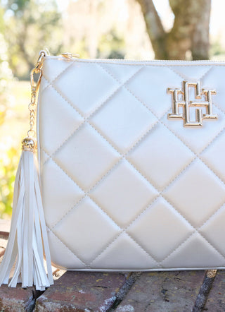 Caroline Hill - Madelyn Clutch/Crossbody - Pearl Quilted LD- -Ace of Grace Women's Boutique