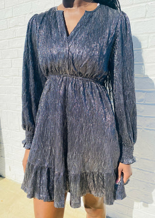 Sparkly Metallic Dress- black dress,church dress,dress,dresses & rompers,METALLIC,SPARKLE,SPARKLES,SPARKLY,SPARKLY DRESS-Ace of Grace Women's Boutique