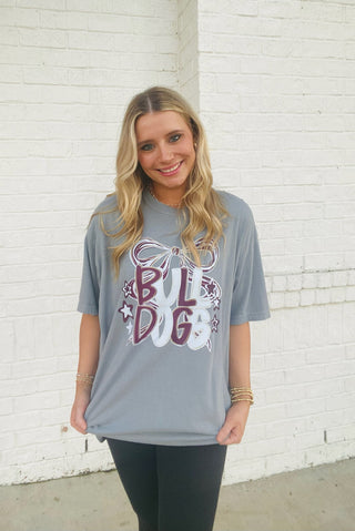 Bulldogs Graphic Tee- BULLDOGS,bully,clothing,Curvy,game day,Game day shirt,gameday,graphic,graphic T-shirt,GRAPHIC TEE,Graphic Tees,graphic tshirt,plus size graphic tee,Tops-Ace of Grace Women's Boutique