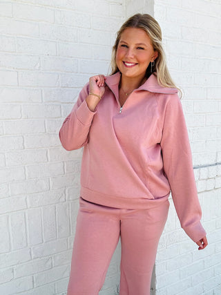 Quarter Zip Pullover & Jogger Set- 2 piece set,active set,FALL,half zip,JOGGER SET,LOUNGE SET,Loungewear,Lulu,MATCHING,MATCHING SET,Quarter,SET,Sets,TWO PIECE SET,zip up-Ace of Grace Women's Boutique