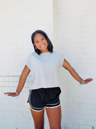 Two Tone Athletic Shorts- Athleisure,athletic,athletic shorts,Bottoms,clothing-Ace of Grace Women's Boutique