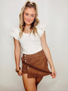 Corduroy Button Down Wrap Skort- game, game day, game day skort, game days, gameday, skort, wrap skort-Ace of Grace Women's Boutique