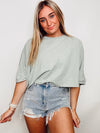 Oversized Dropped Shoulder Tee- basic, basic top, black top, drop shoulder, DROP SHOULDER TOP, green top, pink top, SOFT TEE, soft top, TEE, TOP-Ace of Grace Women's Boutique