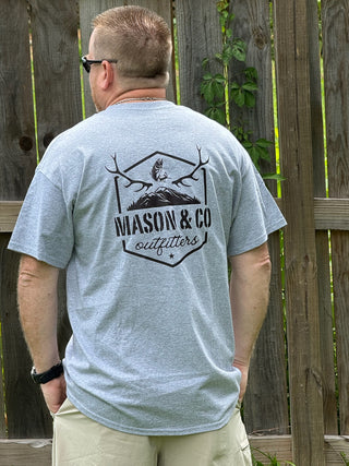 Mason & Co. Logo Tee - Gray- Curvy, graphic, graphic T-shirt, GRAPHIC TEE, Graphic Tees, graphic tshirt, Mason, men, MEN GIFTS, MEN'S GIFTS, MEN'S SHIRT, mens, Mens Corner, MENS TSHIRT, Tops-Ace of Grace Women's Boutique