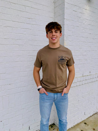 Mason & Co Logo Tee - Brown- clothing, graphic, Mason, men, MEN GIFTS, MEN'S SHIRT, mens, Mens Corner, MENS TSHIRT-Ace of Grace Women's Boutique