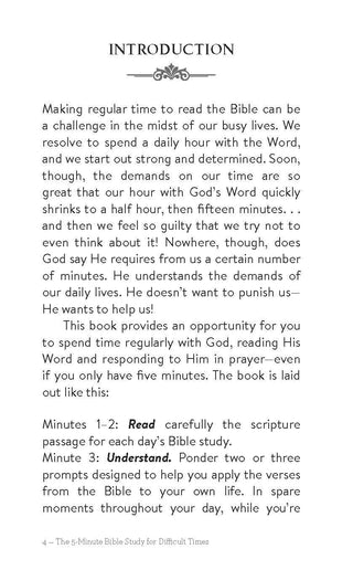 The 5-Minute Bible Study for Difficult Times- book,Books,Devotion,devotional,gifts-Ace of Grace Women's Boutique