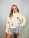 Star Sequin Patch Hoodie- knit sweater, SWEATER.-Ace of Grace Women's Boutique
