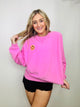 Pink Happy Face Pullover- -Ace of Grace Women's Boutique