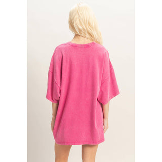 Oversized Mineral Wash T-Shirt- oversized,OVERSIZED TEE,OVERSIZED TOP,pink top,soft top,TOP,Tops,WORK TOP-Ace of Grace Women's Boutique