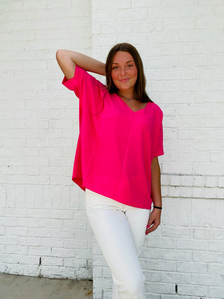 V-Neck Dolman Top- Curvy, Perfect for work, Tops, work, WORK SHIRT, WORK TOP, WOVEN, WOVEN TOP-Ace of Grace Women's Boutique